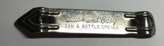 Vintage Vaughan Usa Made " Quick And Easy " Can & Bottle Opener