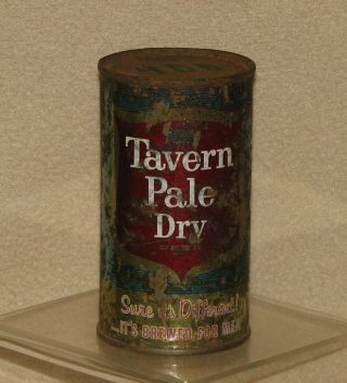 Tavern Pale Dry 12 Oz.  Flat Top Beer Can,  Btm Opened,  Atlantic Brwg.  Chicago
