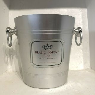 Vintage French Aluminum Champagne Ice Bucket Caves Saint - Roch " Made In France "