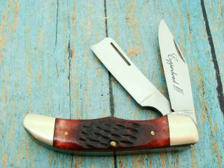 Vintage Frost Japan Bone One Arm Razor Folding Copperhead 3 Pocket Knife Knives