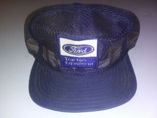 Old Vintage Snapback Advertising Hat Trucker Farmer Patch Mesh Louisville Ford