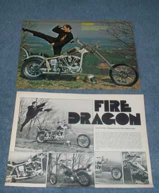 1967 Harley - Davidson Shovelhead Custom Chopper Vintage Article " Fire Dragon "