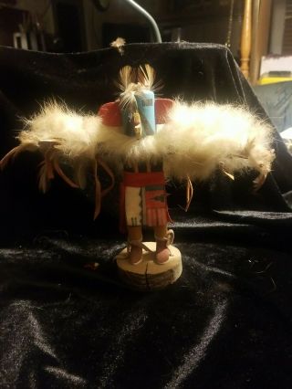 Native American Kachina Doll Eagle - Signed By T.  Brown Navajo