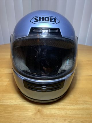 Vintage Shoei Rf - 200 Full Face Motorcycle Helmet Blue Snell M90 Sz Xxl 7 7/8 - 8