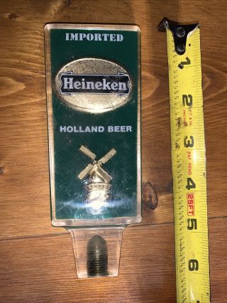 Vintage Heineken Beer Lucite Tap Handle Knob With Windmill Rare - From Holland