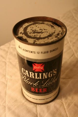 Carling ' s Black Label Beer 12 oz.  1950 ' s flat top from Ontario,  Canada 2