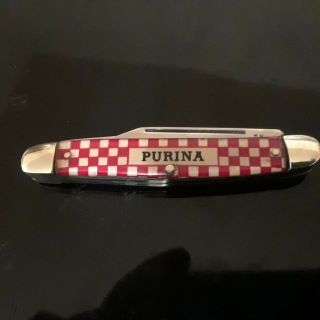 Vintage Purina Feeds Pocket Knife{ Doubled/blade/repl.  ]