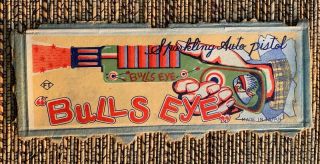 1932 " Bulls Eye Toy Pistol Top Of Box Graphics