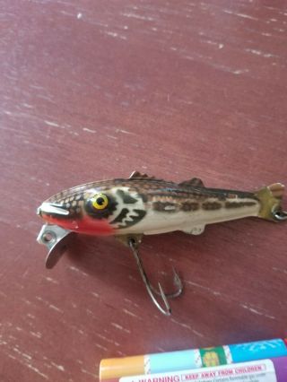 Rare 1920s Heddon Outing Bassy Getum Hallow Metal Lure