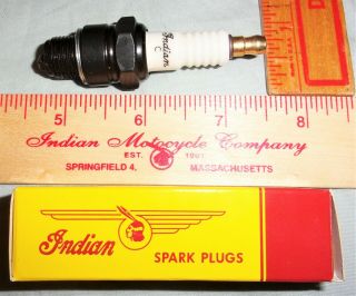 Vintage Indian Spark Plug Old Motorcycle Collectible Accsy Mc Garage Memorabilia