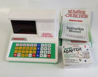 Vintage Grandstand Educational Toy Number Cruncher Led Display Boxed Accessories