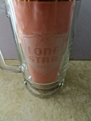 Vintage LONE STAR Beer Heavy Glass Mug Centennial Celebration 1882 - 1982 2