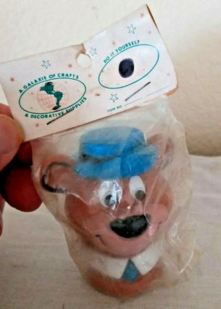 1960s Yogi Bear Vinyl Doll Figure Head In Package Hanna Barbera