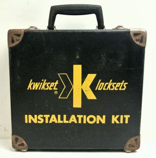Vintage Kwikset Lockset Door Lock Set Installation Kit - Locksmith Install Tools