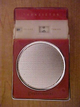 Vintage 1959 Continental Tr - 100 4 Transistor Two Tone Radio Japan Not