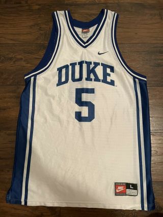Vintage 1990’s Nike 2pac Duke Blue Devils Jeff Capel 5 Jersey Size L Tupac