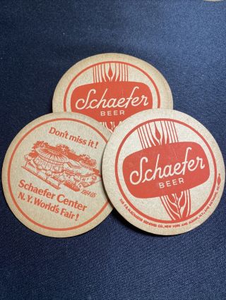 12 Vintage Schaefer Beer Disposable Coasters Patina