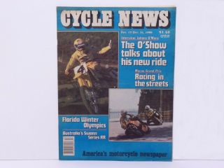 Cycle News Newspaper - December 17,  1986 - Johnny O 