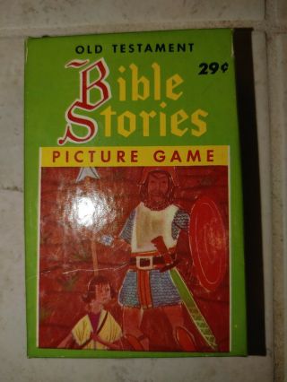 Vintage Old Testament Bible Stories Picture Game Of Cards Complete - Great Gift