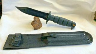Ontario Knife Co Sp - 2 Survival Fixed Knife Blade W/ Sheath Okc 1889 Hunting Tool