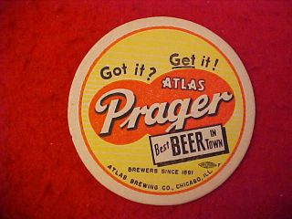 Very Old Atlas Prager Beer Coaster / Van 