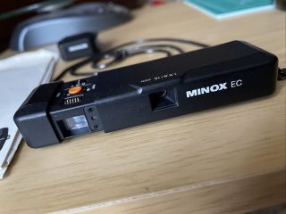 Vintage Minox Ec Miniature Spy Camera With Flash,  Film,  & Strap,  Instruc - No Case