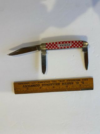 Vintage Kutmaster Purina Advertising 3 Blade Pocket Knife