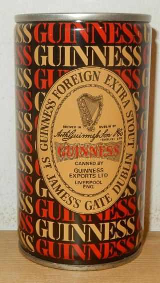 Guinness Foreign Extra Stout Steel Beer Can From Ireland (34cl)