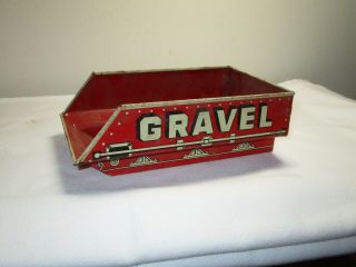 Marx Tin/ Pressed Steel 443 Sand,  Gravel Dump Bed,  Vintage Toy Part