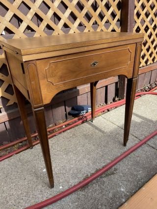 Vtg Singer Sewing Machine Table/cabinet Mahogany.  Fit Many Models.