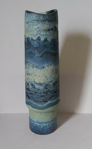 Vintage Mcm Keramos - Wien Austrian Art Pottery Vase 10 - 1/2 " Tall 3768/24 Estate