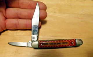Vintage Kutmaster Purina Dog Chow - Ralston Cereals - 2 Blade Pocket Knife 2
