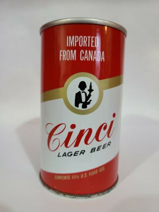 Cinci Lager Beer 1975 Straight Steel Pull Tab Beer Can O ' Keefe OCOC Canada 2