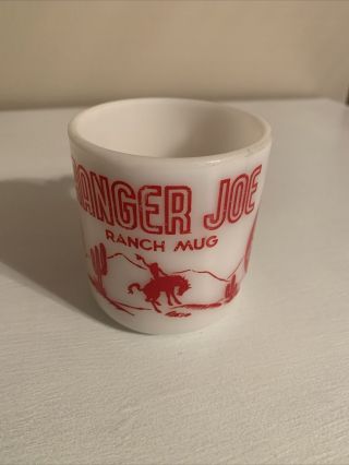 Vintage 1950s Ranger Joe Ranch Mug Hazel Atlas - Red And White