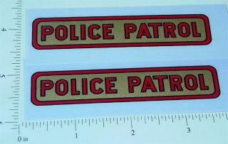Structo Pre - War Police Patrol Truck Stickers St - 054