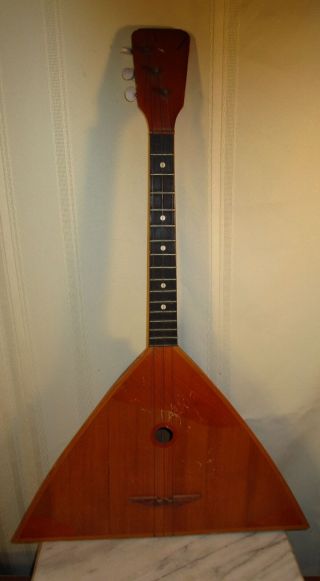 Vintage Balalaika Rissian Ussr 3 Strings