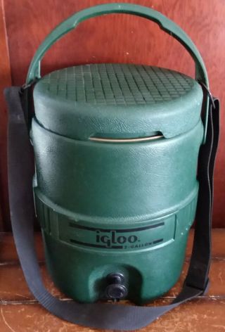 Vintage Igloo 2 Gallon Seat Top Water Cooler Beverage Jug With Spigot Dispenser