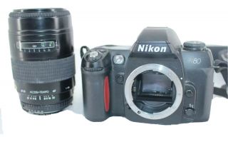 Nikon N80 35mm Film Camera With Vintage Af 1:3.  8 F=80 - 200 Mm Multi Coated Lens