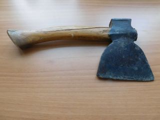 Vintage Fulton Tools Hatchet With Wooden Handle Heavy Duty Tool Ax
