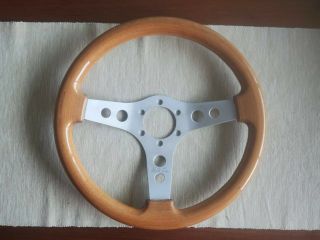 345mm Vintage Oba Italy Wood Wooden Steering Wheel Fits Momo Omp Hub Like Nardi