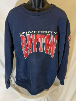 Vintage University Of Dayton Sweatshirt Mens L/xl Crable Sportswear Ud