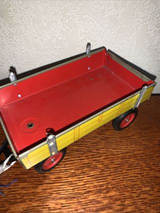 Tractor & Trailer WindUp Toy Schylling Tin Vintage Toy. 3