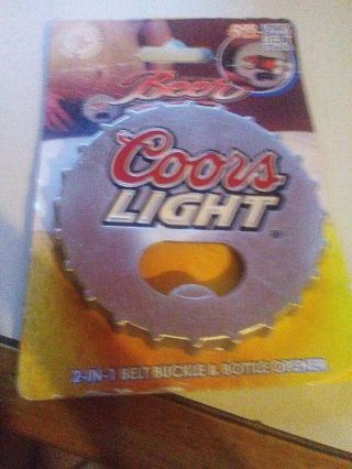 Coors Light Belt Buckle With Bottle Opener