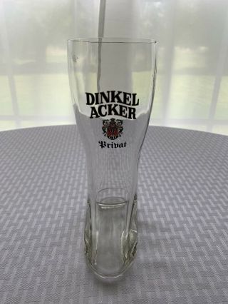 Dinkel Acker Glass Boot Beer Stein