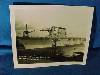 Orig 1920 Us Navy Photo Of Building The Uss Lexington Bethlehem Shipbuilding Co