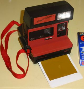 Vintage Polaroid 600 Cool Cam Red Instant Film Camera W/ Strap