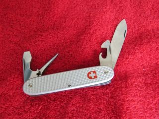 Victorinox Swiss Army Knife 3 - 3/4 " Alox Aluminum Pioneer Model Near Sak 7s
