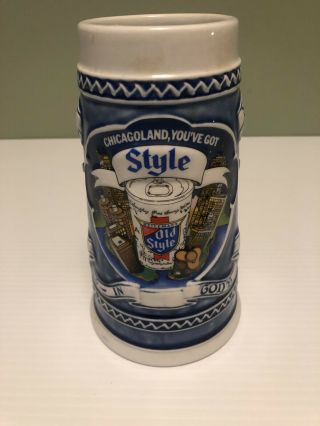 Vintage Heileman Old Style Beer Stein Ceramarte Mug Chicagoland 1982