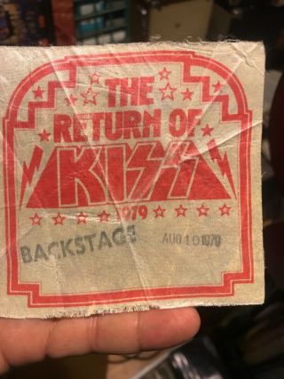 Vintage 1979 Kiss Dynasty Backstage Pass