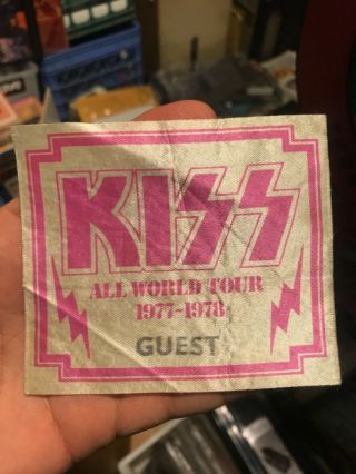 Vintage 1977 - 78 Kiss Alive 2 Backstage Pass